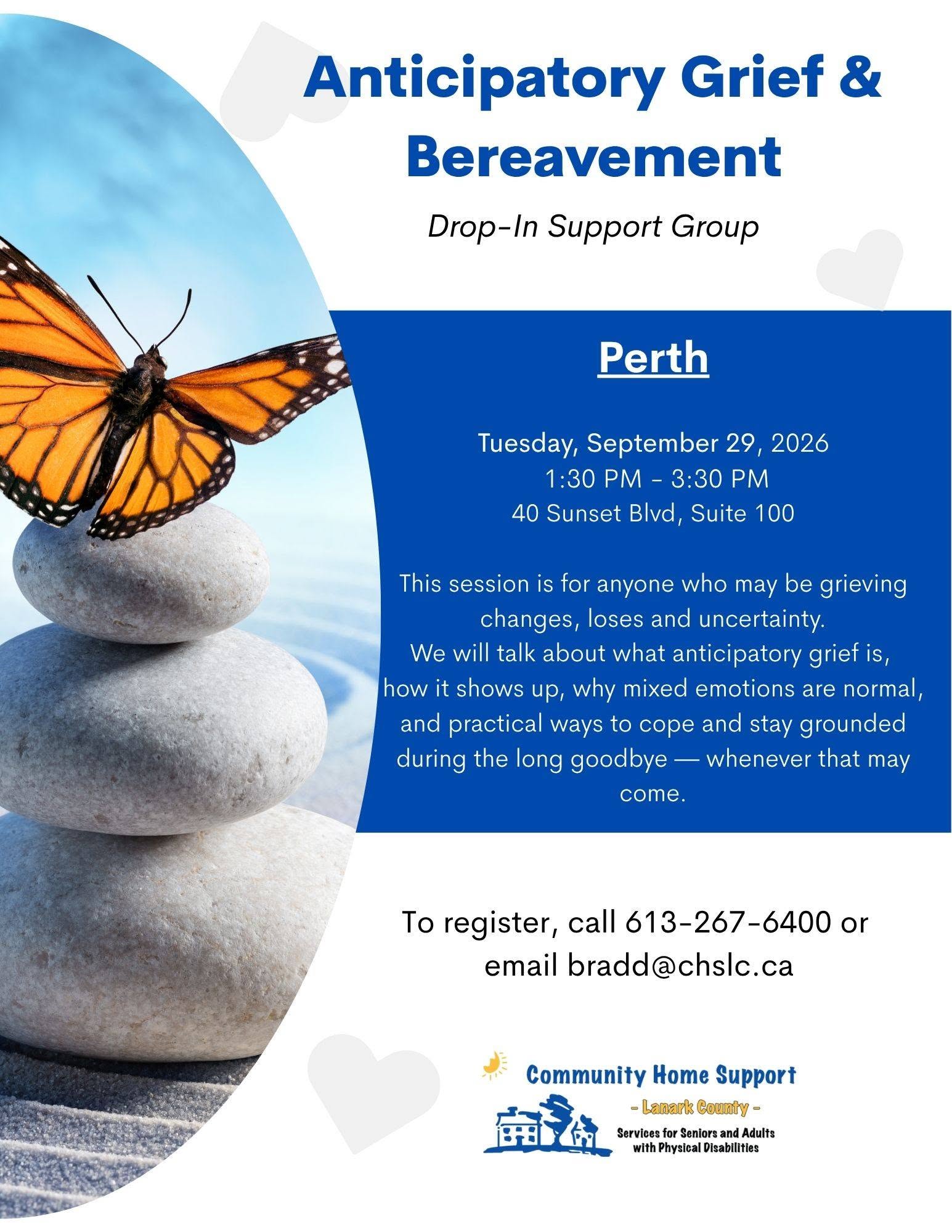Anticipatory Grief & Bereavement - Drop-In Support Group