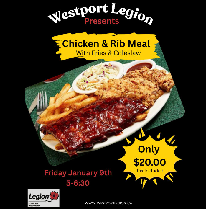 Chicken & Rib Meal at the Legion Branch