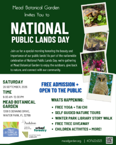 National Public Lands Day at Mead Botanical Garden